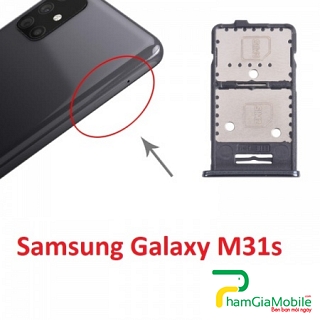 Khay Sim Samsung Galaxy M31s Khay thẻ Micro SD SIM Card Tray Zin New