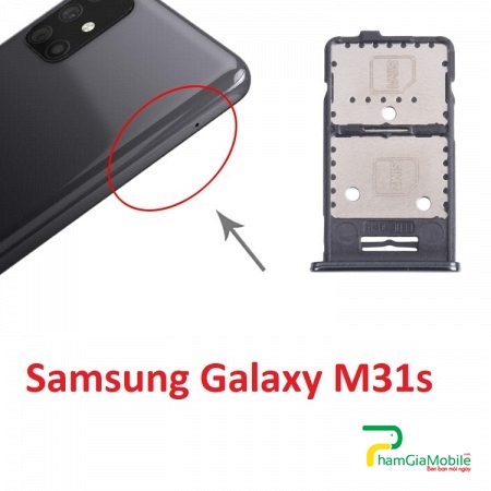 Khay Sim Samsung Galaxy M31s Khay thẻ Micro SD SIM Card Tray Zin New