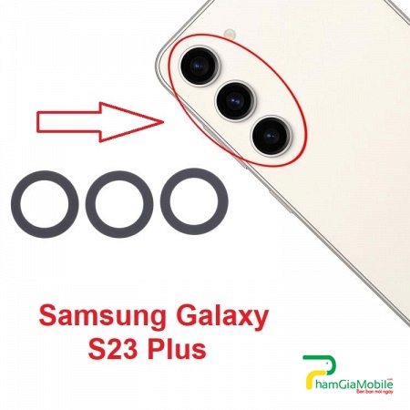 Mặt Kính Camera Sau Samsung Galaxy S23+ / S23 Plus SM-S916B Back Camera Lens Mới