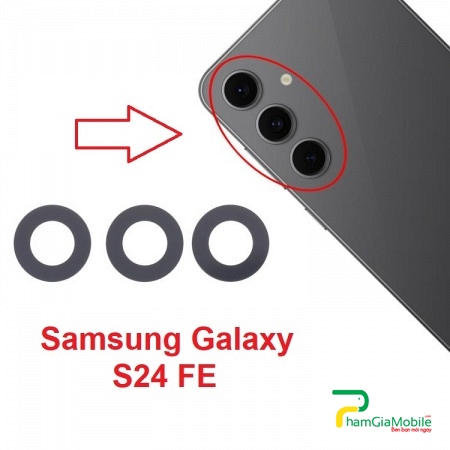 Mặt Kính Camera Sau Samsung Galaxy S24 FE SM-S721B Back Camera Lens Mới