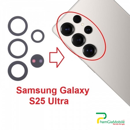 Mặt Kính Camera Sau Samsung Galaxy S25 Ultra SM-S938B Back Camera Lens Mới