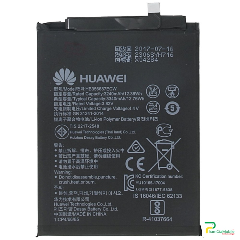 Thay Pin Huawei Nova 2 Plus BAC-AL00 HB356687ECW có dung lượng 3340mAh và số vold là 3.8V , được sản xuất theo chuẩn Li-ion . Pin được cải thiện hơn Pin cũ sẽ giúp bạn tạo nên sức mạnh để tiếp tục thực hiện nhu cầu thông tin liên lạc của bạn. Hoàn hảo như một pin phụ hoặc thay thế tiện dụng